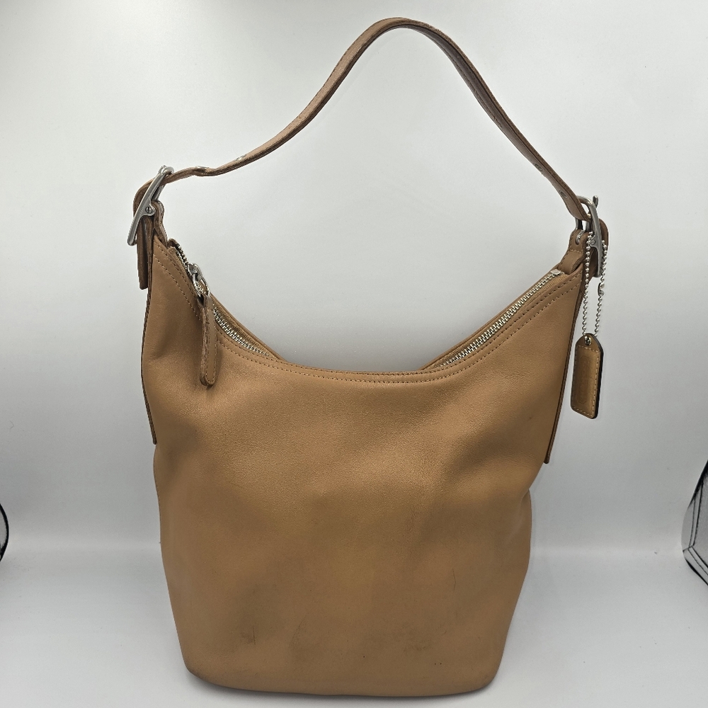 Vintage COACH 9823 Camel Leather Hobo Legacy Shoulder Bag Purse Made USA *flaws* - Picture 1 of 16